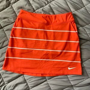 Nike Orange Red Dri-Fit Golf Skort